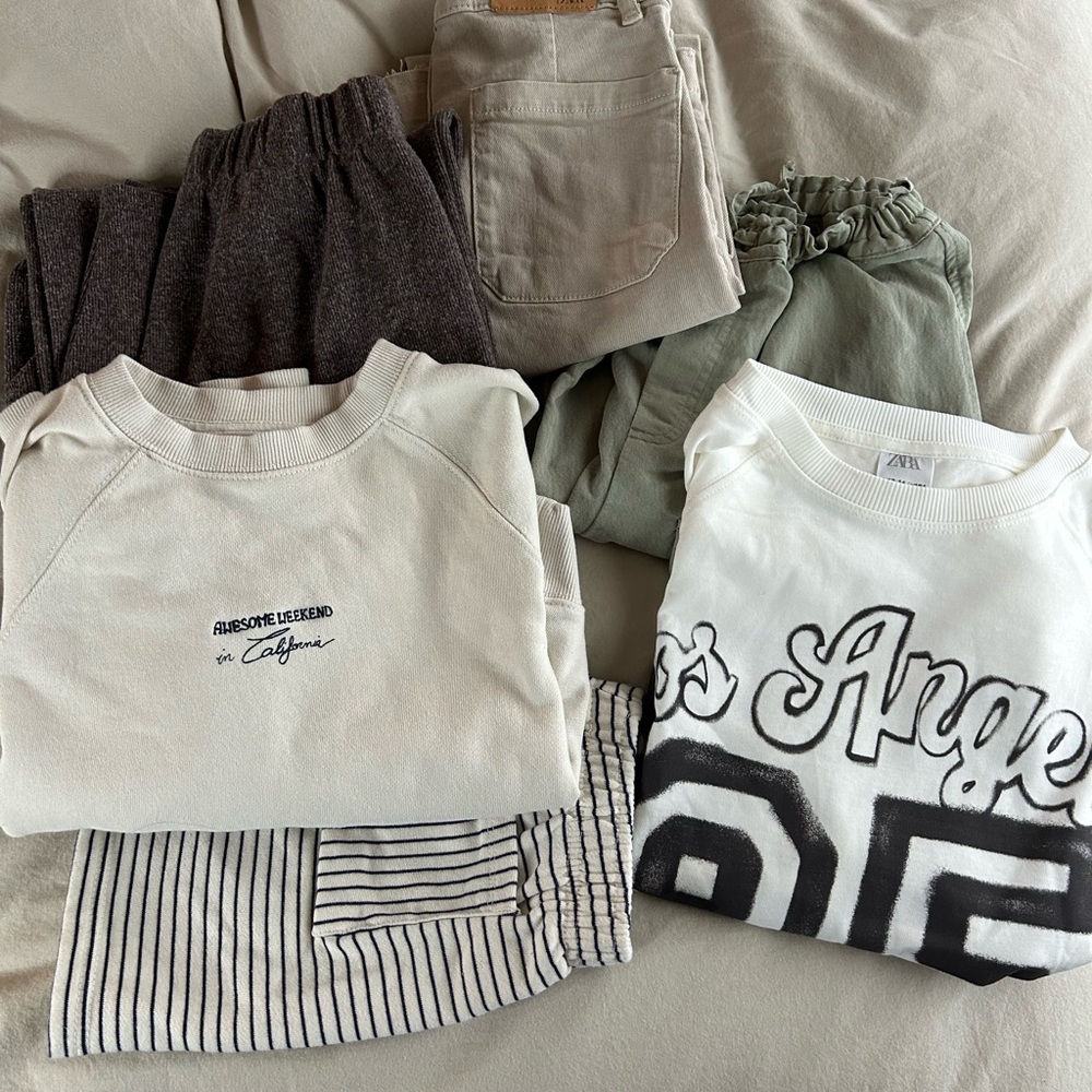Zara Kids Bundle Size 13-14 - White, Cream, Olive, Brown